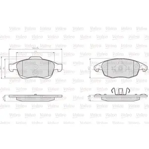 VALEO Plaquettes de frein X4 pour PEUGEOT: Partner & CITROËN: Berlingo...Vendu paroscaro