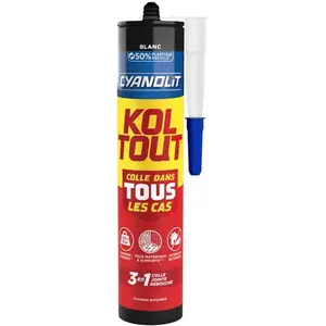 CYANOLIT Mastic colle koltout - 290 mL - blanc pas cher