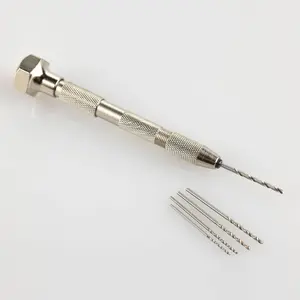 Heller Boorset - 99019 Hobby Handboor met vijf boren (1, 1.2, 1.4, 1.5, 1.8 mm) Gereedschap pas cher
