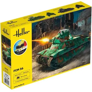 1:35 Heller 35322 FCM36 Tank - Starter Kit Plastic ModelbouwpakketVendu parbol