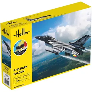 Heller 35411 Kit de démarrage F-16 Dark Falcon 1/48