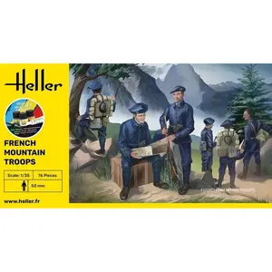1:35 Heller 57223 French Mountain Troops - Figuren - Starter Kit Plast... pas cher