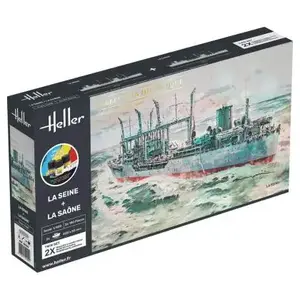 1:400 Heller 55050 La Seine + La Saone - Twinset Schepen - Starter Kit...