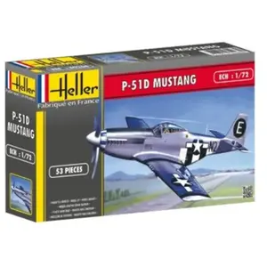 Maquette P-51D Mustang 1/72 Heller - Avion militaire - Multicolore - Enfant - Mixte pas cher