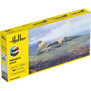Maquette avion - HELLER - Mirage III E - 54 pièces - 1/72 - 21.7 x 14.4 cm pas cher
