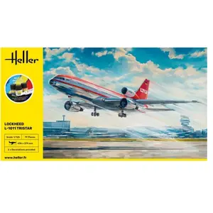 Heller Modelbouwpakket Vliegtuigen - 56451 Lockheed L-1011 Tristar - Vliegtuig - Starter Kit Plastic - 1:125 - Modelbouw