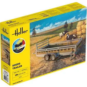 1:24 Heller 56778 Goederen Transport Trailer - Aanhanger - 4 Bouwoptie...