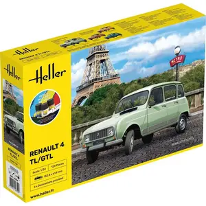 Non communiqué 1:24 Heller 56759 Renault 4L Car - Starter Kit Plastic Modelbouwpakket pas cher