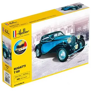Maquette Bugatti T.50 - HELLER - 1/24 - Bleu - Mixte - 15 ans et plus pas cher