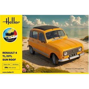 Heller Maquette voiture : Starter kit : Renault 4 TL/GTL Sun Roof pas cher