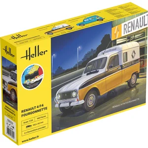 Heller Modelbouwpakket Auto - 58700 Renault 4 F4 Fourgonnette - Franse Klassieke Bestelwagen - Starter Kit Plastic - 1:24 - Modelbouw pas cher