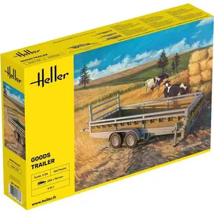 1:24 Heller 80778 Goederen Transport Trailer - Aanhanger - 4 Bouwoptie... pas cher