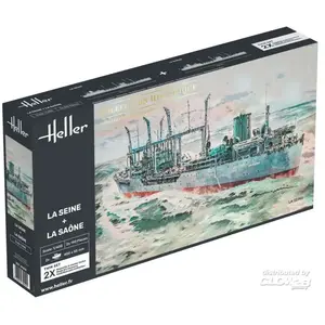 1:400 Heller 85050 La Seine + La Saone - Twinset Schepen Plastic Modelbouwpakket pas cher
