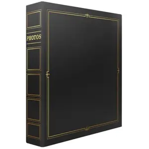 Album photos pochettes Ceanothe Cordoue 100 pages 11,5 x 15 cm Noir et or pas cher