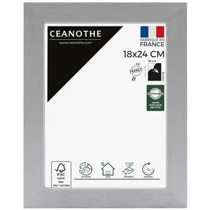 Emotion Cadre photo Karma gris 18x24 cm - Ceanothe - Décoration murale - Médium - Rectangulaire pas cher