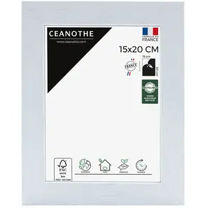 Emotion Cadre Photo Blanc 15x20 cm et 20x15 cm - Cadre Photo Bois fsc - Convient au Format A5, A6 et Carte Postale Fabriqué en France Cadre Photo Karma pas cher