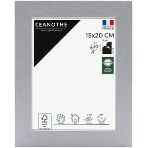 Emotion Cadre Photo Gris 15x20 cm et 20x15 cm - Cadre Photo Bois fsc - Convient au Format A5, A6 et Carte Postale   Fabriqué en France   Cadre Photo Karma pas cher