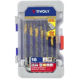 Tivoly Lot de 18 forets à métal, TIVOLY, diam.2 à 10 mm pas cher