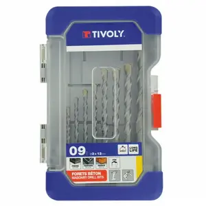 Comparateur de prix : Coffret 9 forets béton Ø3 à 12mm Tivoly
