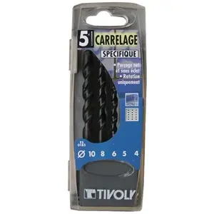 TIVOLY Coffret 5 mèches carrelage pas cher