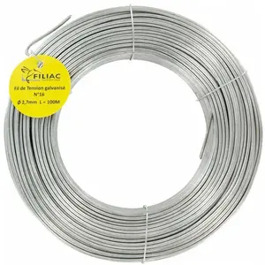Fil de tension galvanisé 2,7mm 100m n°16 pas cher