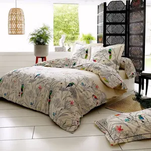 LINNEA Housse de couette - LINEA - AMAZONIA - 140x200 cm - 100% coton - Motifs perroquets et colibrisVendu parrakuten