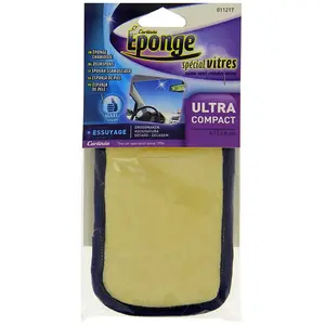 Carlinea Eponge Chamoisée Essuie-Vitre - Biface 2 En 1 pas cher