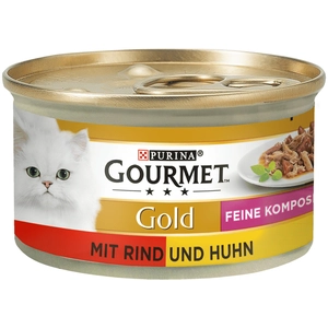 Purina Gourmet Gold Alliance Raffinée 12 x 85 g pour chat - boeuf, poulet pas cher