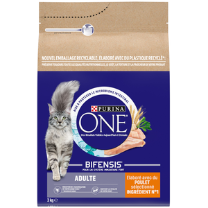 PURINA ONE Bifensis Adulte | Croquettes Au Poulet pour Chats Adultes | Sac de 3kg pas cher