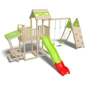 trigano Aire de jeux bois 2,20 m ZESTY XPRESSION XL - 14 enfants pas cher