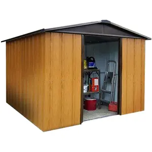 Abri de jardin métal aspect bois 5,3 m2 Yardmaster + kit d'ancrage pas cher