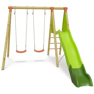 trigano Balançoire en bois 2,30 m Topwood MILU - 4 enfants pas cher