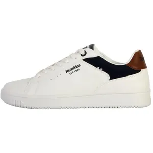 Baskets Homme - REDSKINS - Blanc-Marine-Cognac - Cuir - Lacets plats
