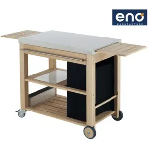Chariot Plancha ENO MOBILOT Bois et inoxVendu parwaveinn