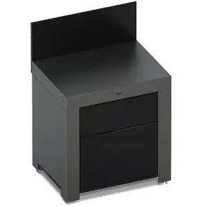 Meuble ENO MODULO Plan Travail 2 Tiroirs Gris Cargo pas cher