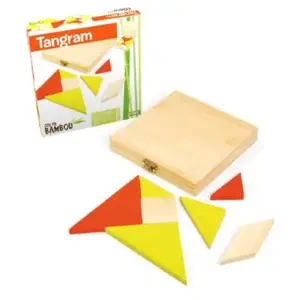 Jeujura - 66103- Jeux de Société-Tangram - Coffret en Bambou pas cher
