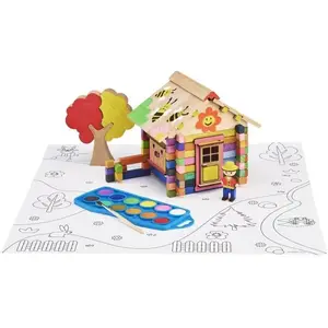 Comparateur de prix : Jeujura Jeu De Construction Chalet A Peindre - 85 Pieces