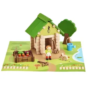 Jeujura Jeu De Construction La Cabane Du Jardinier - 60 Pieces pas cher