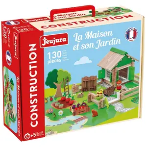 JEUJURA House & Its Garden J8080 Lot de 130 jeux de construction, multicolore pas cher