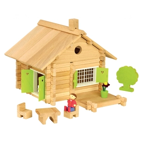 Jeujura - 8043- Jeux de Construction-Maison en Rondins - 135 Pieces pas cher