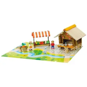 Jeu de construction - JEUJURA - La place du marché - 80 pièces pas cher