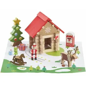 La cabane du Père Noël - Jeu de construction - JEUJURA - 60 pièces pas cher