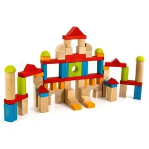 Jeujura - 8243 - jeu de construction - blocs en bois - 82 pièces pas cher