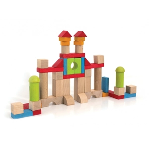 Jeujura - 8242 - jeu de construction - blocs en bois - 52 pièces pas cher