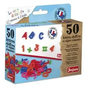 Jeujura Lettres / Chiffres Majuscules Cursives Aimantées pas cher