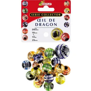 Lot de 20+1 Billes Collector -  il De Dragon - Haute qualité - KIM'PLAY pas cher