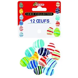 Billes en verre KIMPLAY - uf - Lot de 12 - Pour enfants à partir de 3 ans pas cher