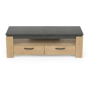 Comparateur de prix : DEMEYERE Meuble TV AUSTIN - Taille écran max 55' (140 cm) - Décor chên...