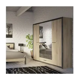 Comparateur de prix : DEMEYERE Armoire - Décor Chêne Kronberg - 4 portes et 2 tiroirs - Chambre - L 198 x H 203,1 x 56,6 cm - COLORADO
