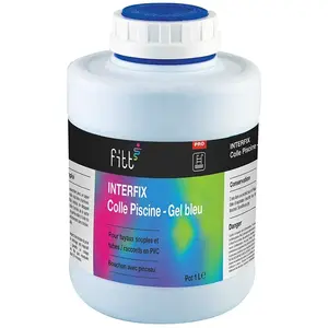 Colle piscine gel bleu Interfix pour tuyaux souples 1 L - Fitt pas cher